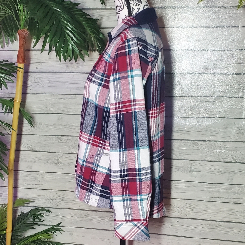 Orvis Fleece Lined Flannel Plaid Jacket sz Small - Picture 4 of 11